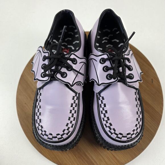 Demonia Creeper Shoes Womens Size 9 Purple Bat Wing Platform Gothic Creeper-205 - Picture 5 of 15